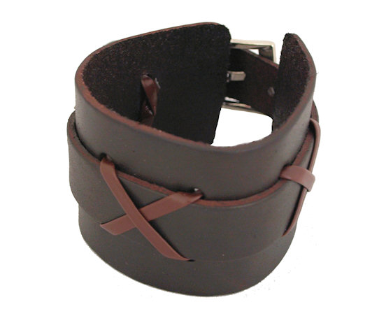 Bruin leren armband