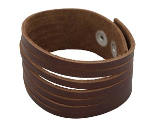 Bruin armband van leer