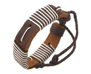 Bruin leren armband