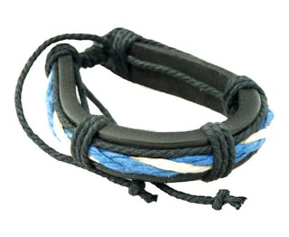 Lederen armband met touw